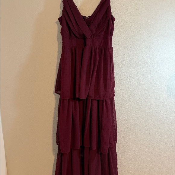 Lulu's Burgundy High Low Dress - Picture 2 of 7